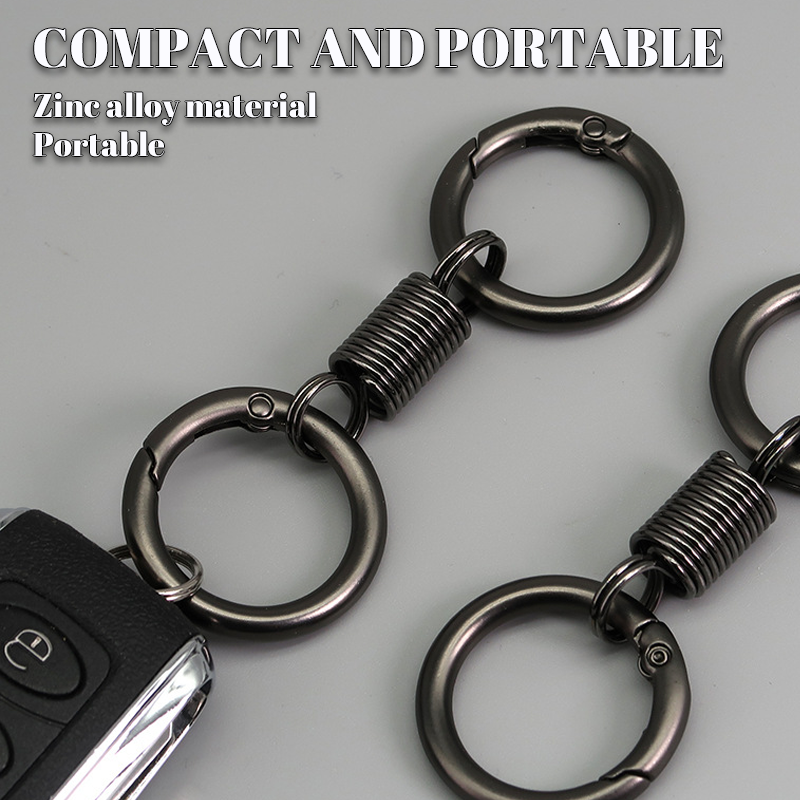 (🔥2025 Last Day Promotion  - 49% off)Nordic Retro Spring Double Ring Keychain