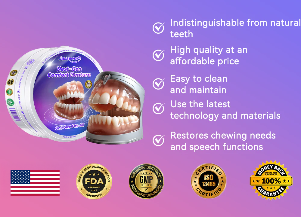 𝐉𝐚𝐬𝐬𝐞𝐞𝐦® Latest Premium Comfort Dentures🎉 (High-End Dentures, Easy to Wear - Limited Time 70% Discount)🔥